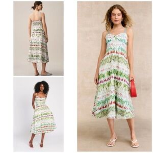 NWT Rachel Antonoff Harper Radish Garlic Green Onion Garden A-Line Midi Dress S​